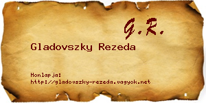 Gladovszky Rezeda névjegykártya