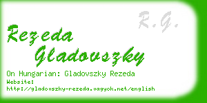 rezeda gladovszky business card
